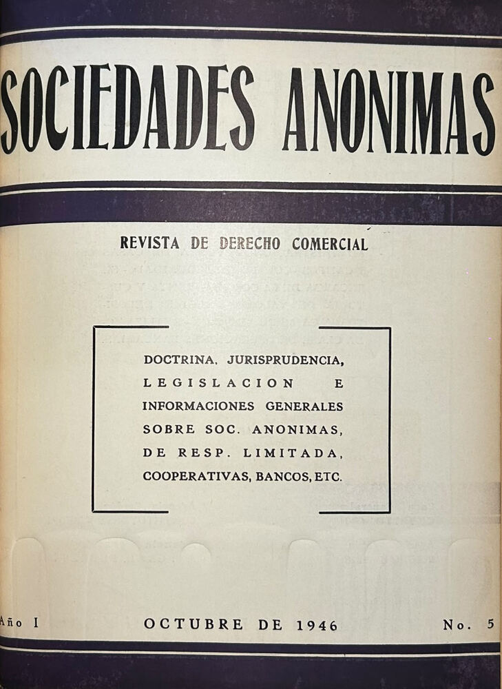 Sociedades Anónimas — Octubre 1946