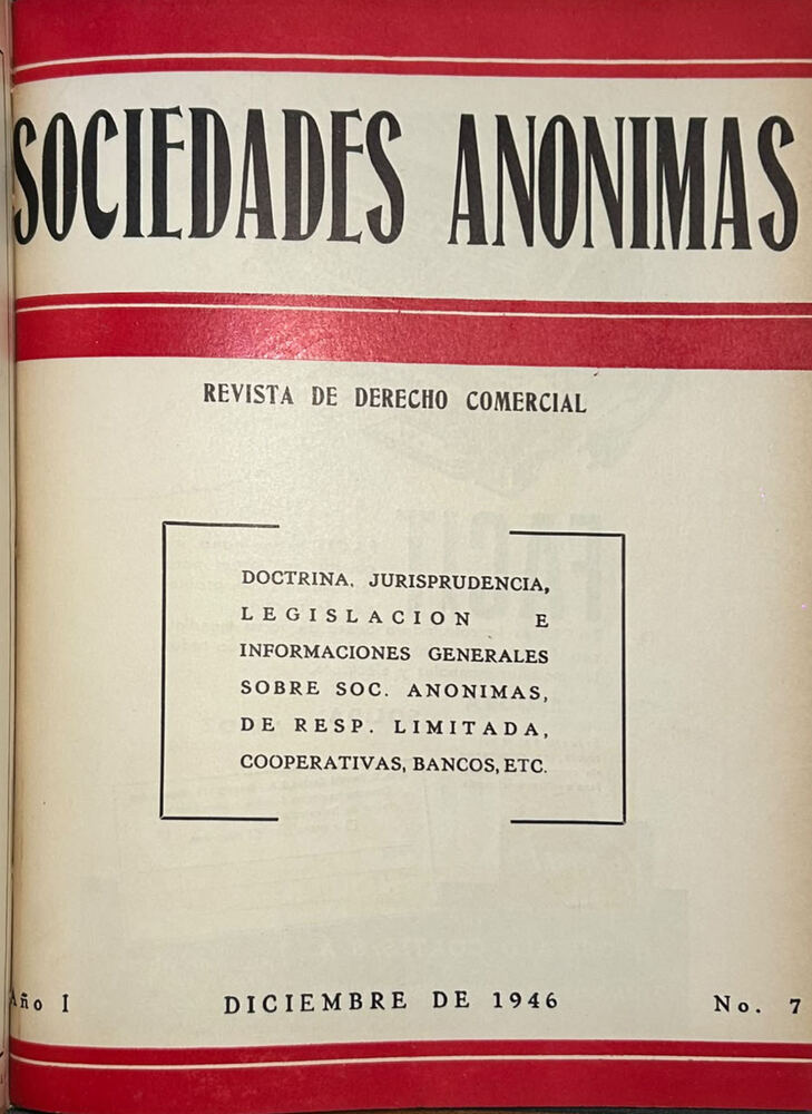 Sociedades Anónimas — Diciembre 1946